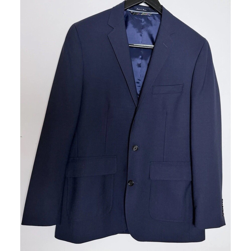 Lands' End Men's Suit Jacket Blazer Sport Coat Navy Blue 38 Regular EUC Classic